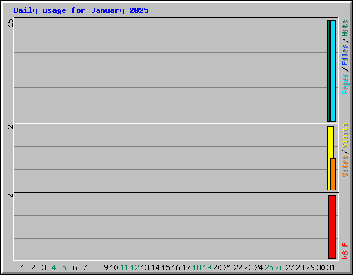 Daily usage for January 2025