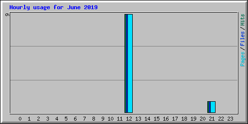 Hourly usage for June 2019