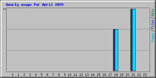 Hourly usage for April 2025