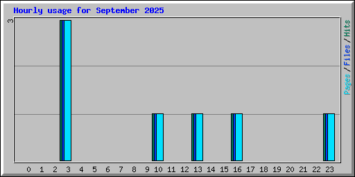 Hourly usage for September 2025